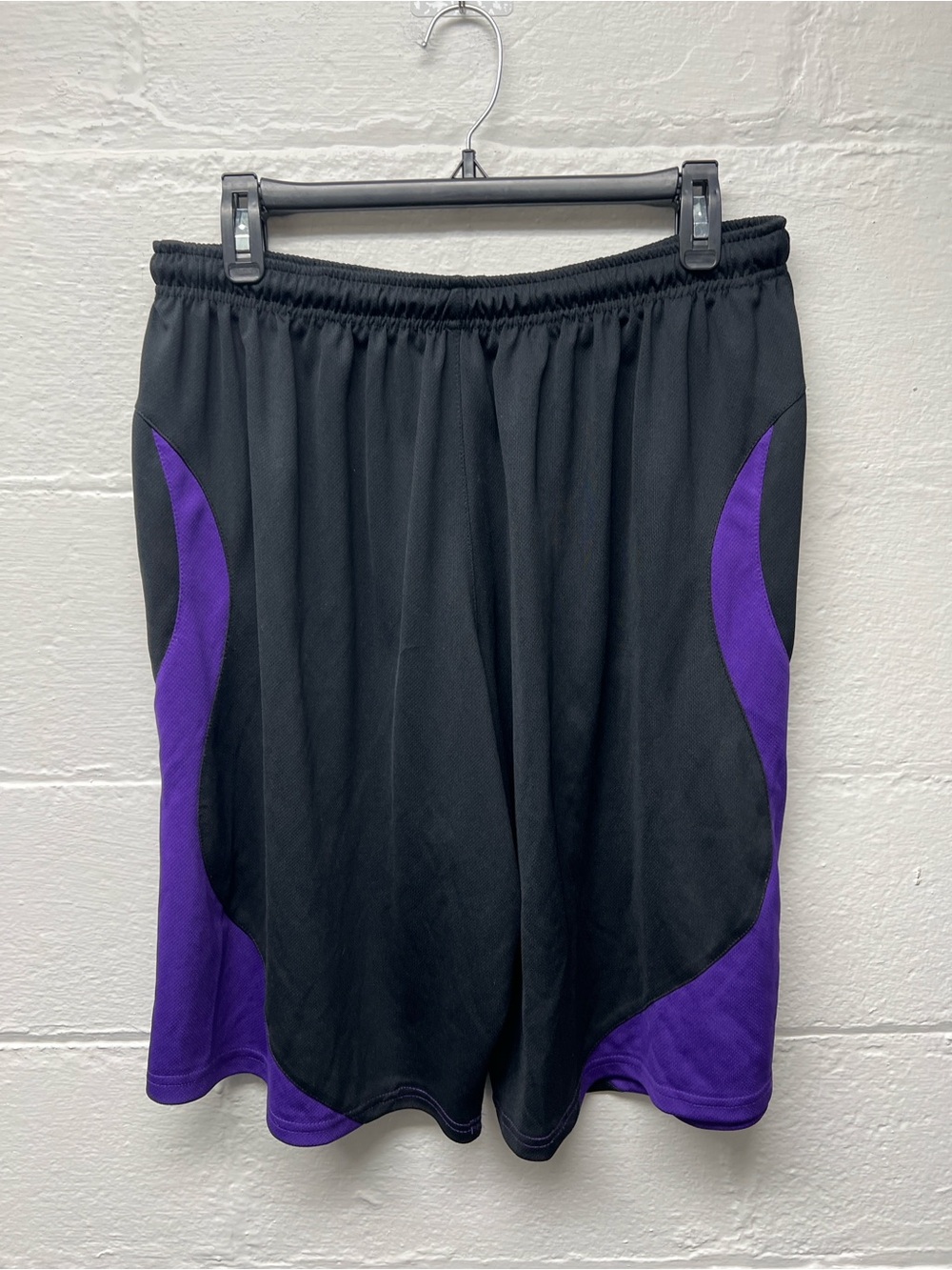 Black and Purple Athletic Basketball Shorts